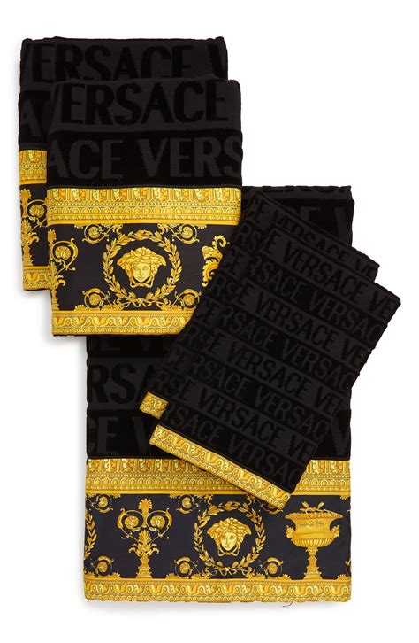 black versace hand towel|Versace bathrobe nordstrom.